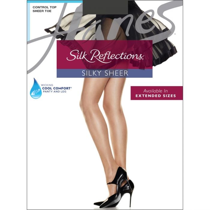 Buy Women's Hanes Silk Reflections Control Top Sheer Toe Pantyhose