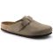 Women's Birkenstock Boston Soft Footbed Taupe Suede